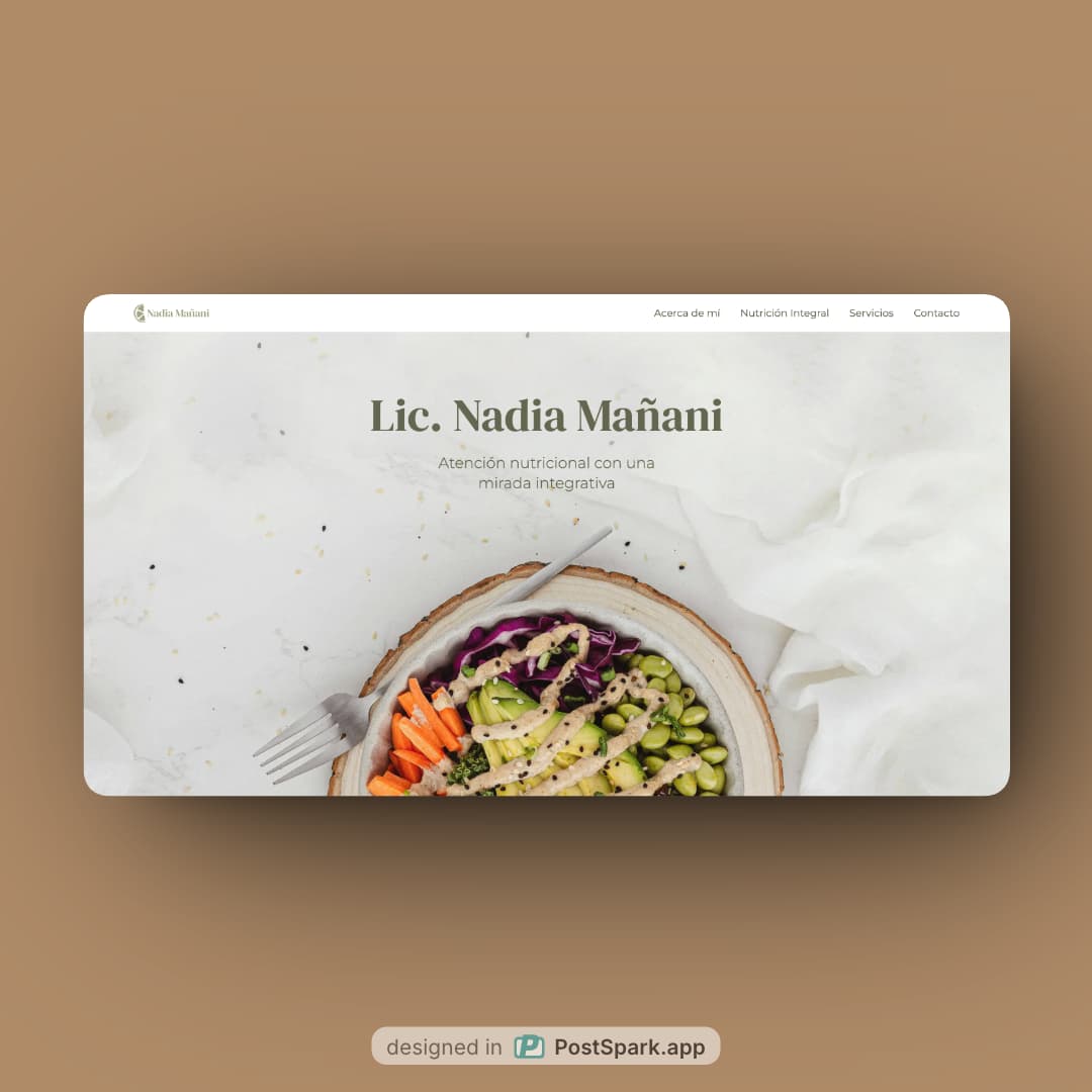 Sitio web de nutrición