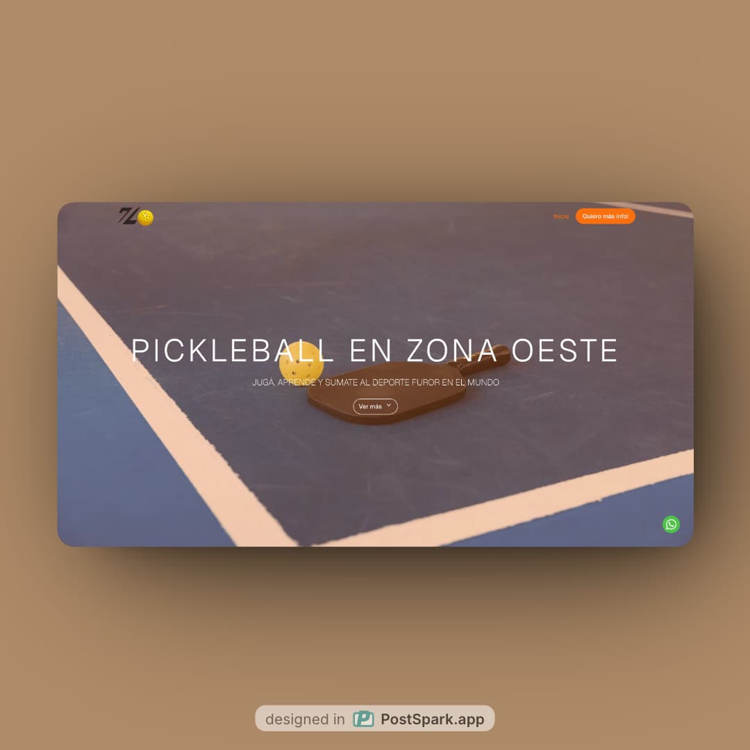 Sitio web de Pickleball Zona Oeste